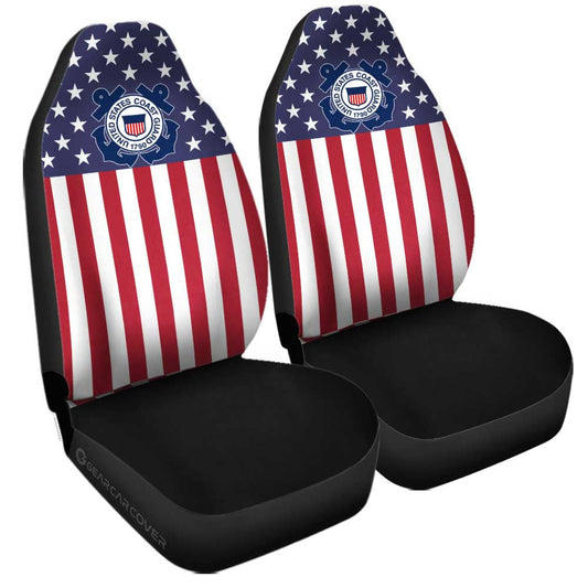 American Flag Military Coast Guard Car Seat Covers Custom Car Accessories - Gearcarcover - 1