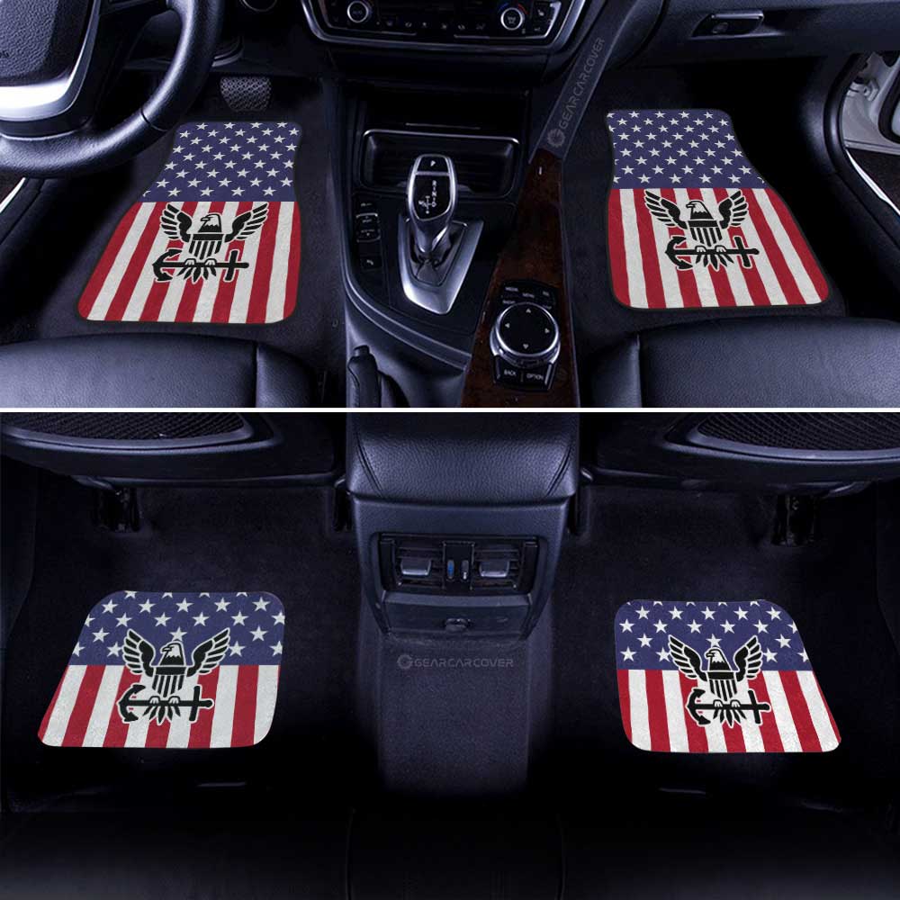 American Flag Military Navy Car Floor Mats Custom Car Accessories - Gearcarcover - 2