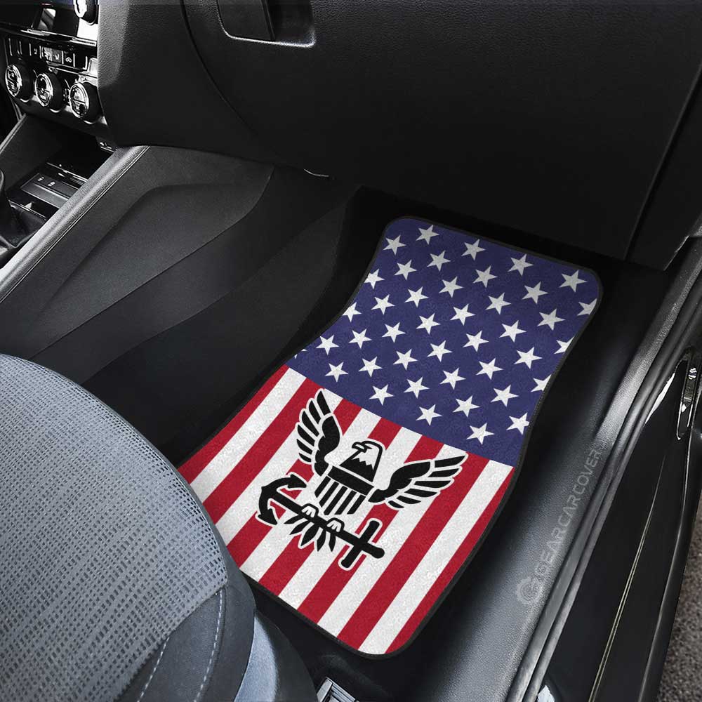 American Flag Military Navy Car Floor Mats Custom Car Accessories - Gearcarcover - 4