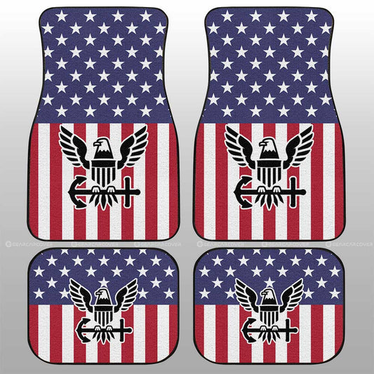 American Flag Military Navy Car Floor Mats Custom Car Accessories - Gearcarcover - 1