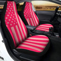 American Flag Pink Car Seat Covers Custom Cool Car Accessories - Gearcarcover - 3