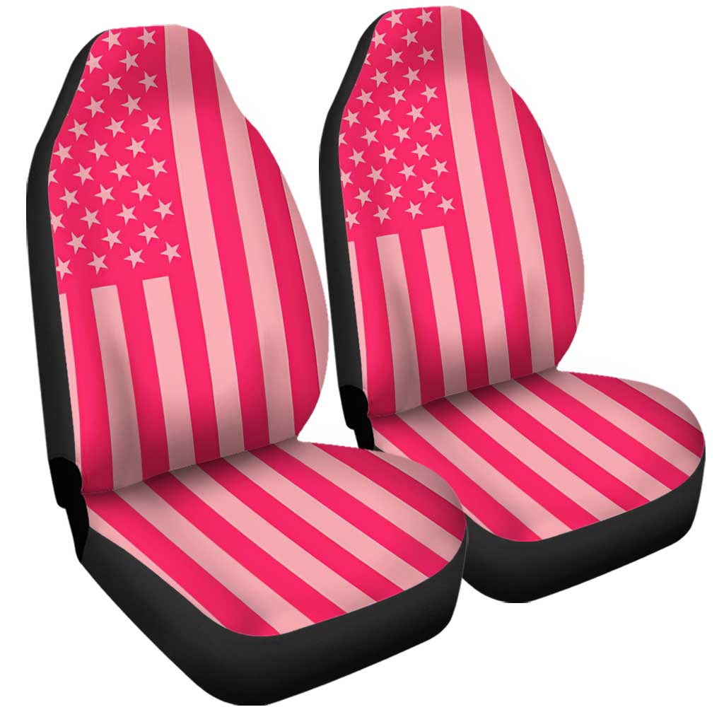 American Flag Pink Car Seat Covers Custom Cool Car Accessories - Gearcarcover - 4