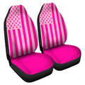 American Flag Pink Car Seat Covers Custom Pink Car Accessories - Gearcarcover - 4