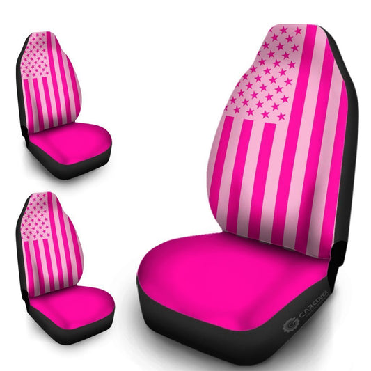 American Flag Pink Car Seat Covers Custom Pink Car Accessories - Gearcarcover - 1