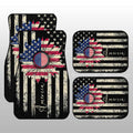 American Flag Sunflower Car Floor Mats Custom Car Accessories - Gearcarcover - 3