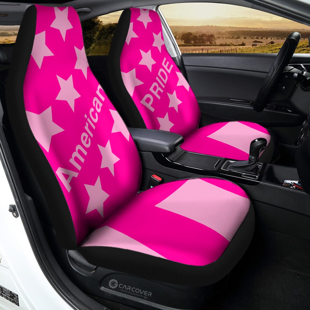 American Pride Pink Car Seat Covers Custom Pink Car Accessories - Gearcarcover - 3