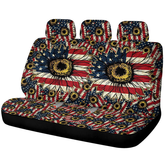American Sunflower Car Back Seat Cover Custom Car Accessories - Gearcarcover - 1
