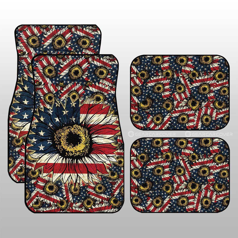 American Sunflower Car Floor Mats Custom Car Accessories - Gearcarcover - 1