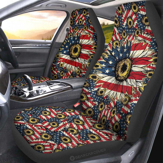 American Sunflower Car Seat Covers Custom Car Accessories - Gearcarcover - 2
