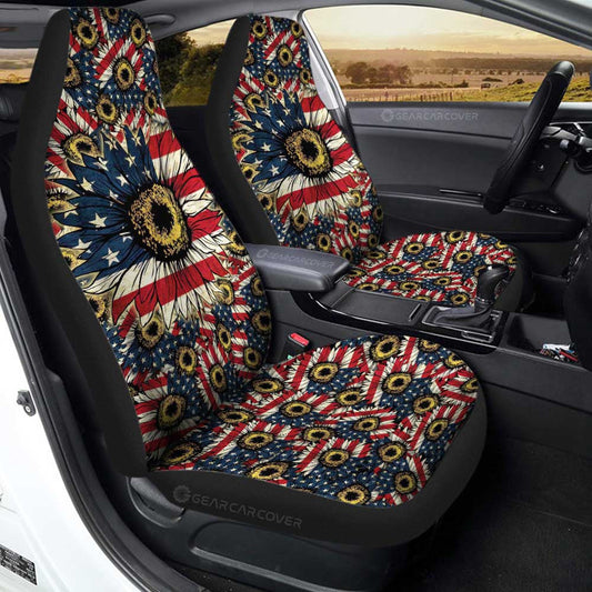 American Sunflower Car Seat Covers Custom Car Accessories - Gearcarcover - 1