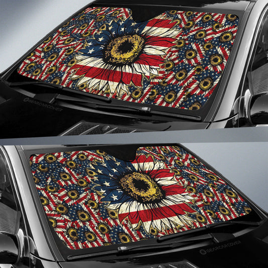 American Sunflower Car Sunshade Custom Car Accessories - Gearcarcover - 2