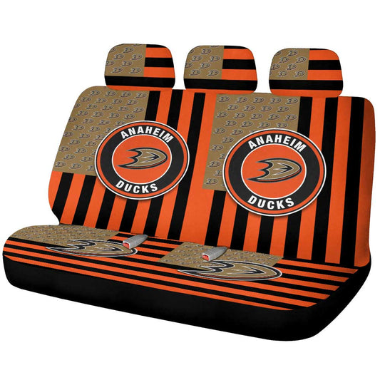 Anaheim Ducks Car Back Seat Cover Custom US Flag Style - Gearcarcover - 1