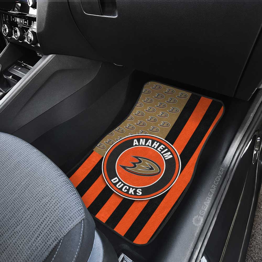 Anaheim Ducks Car Floor Mats Custom US Flag Style - Gearcarcover - 3