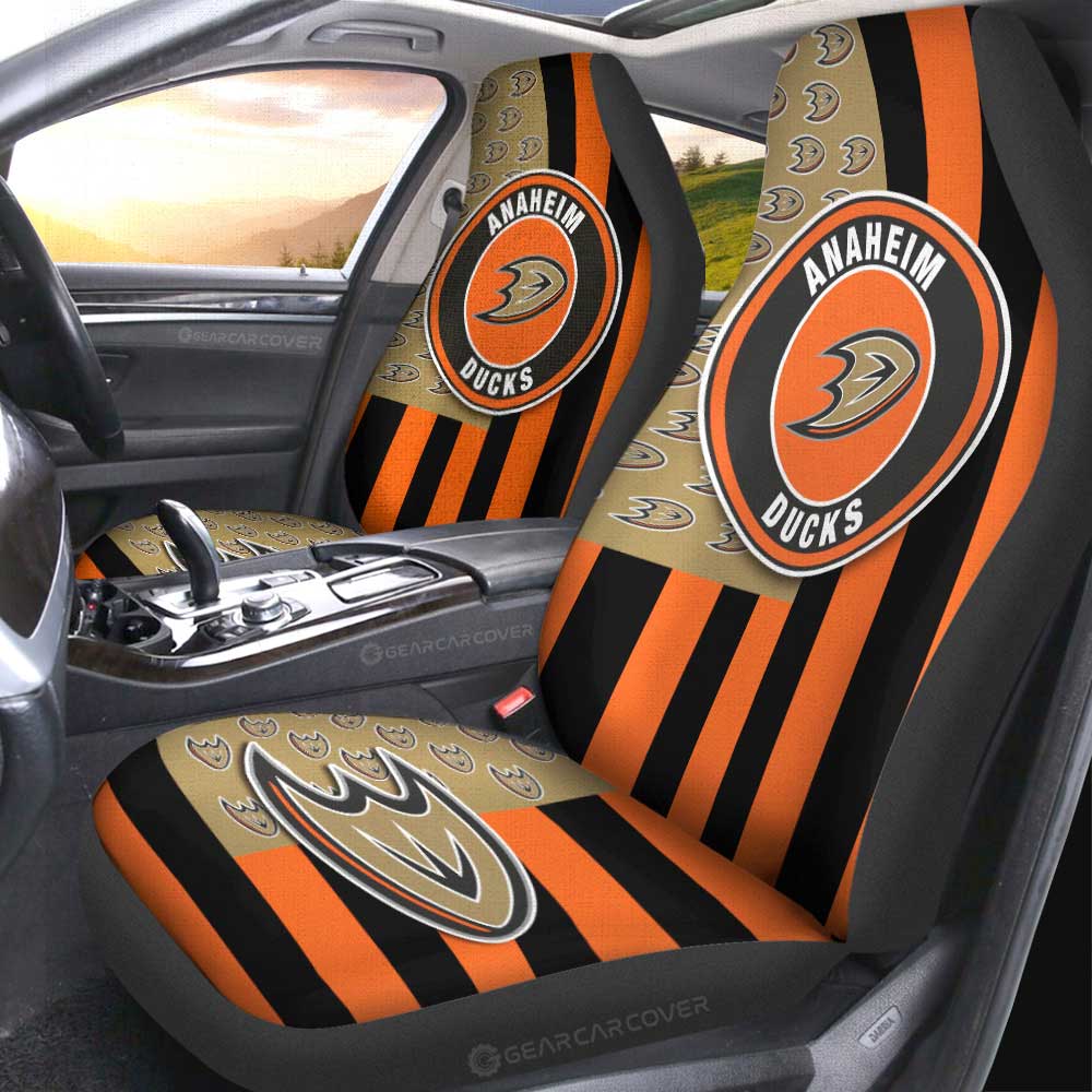 Anaheim Ducks Car Seat Covers Custom US Flag Style - Gearcarcover - 2