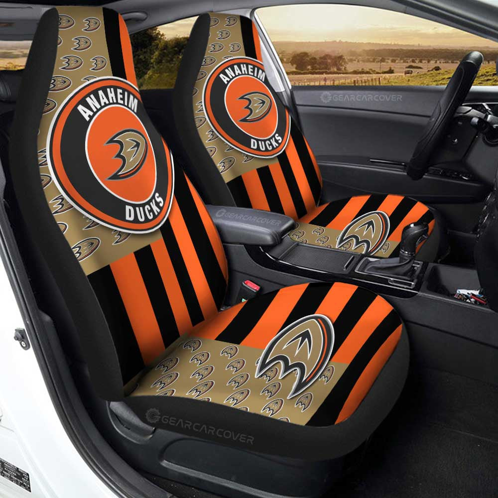 Anaheim Ducks Car Seat Covers Custom US Flag Style - Gearcarcover - 1