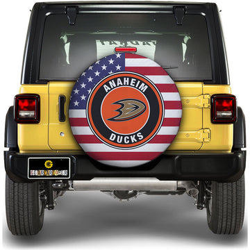 Anaheim Ducks Spare Tire Covers Custom US Flag Style - Gearcarcover - 1