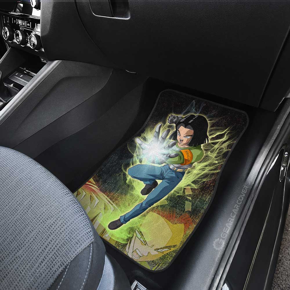 Android 17 Car Floor Mats Custom Dragon Ball Anime Car Accessories - Gearcarcover - 4