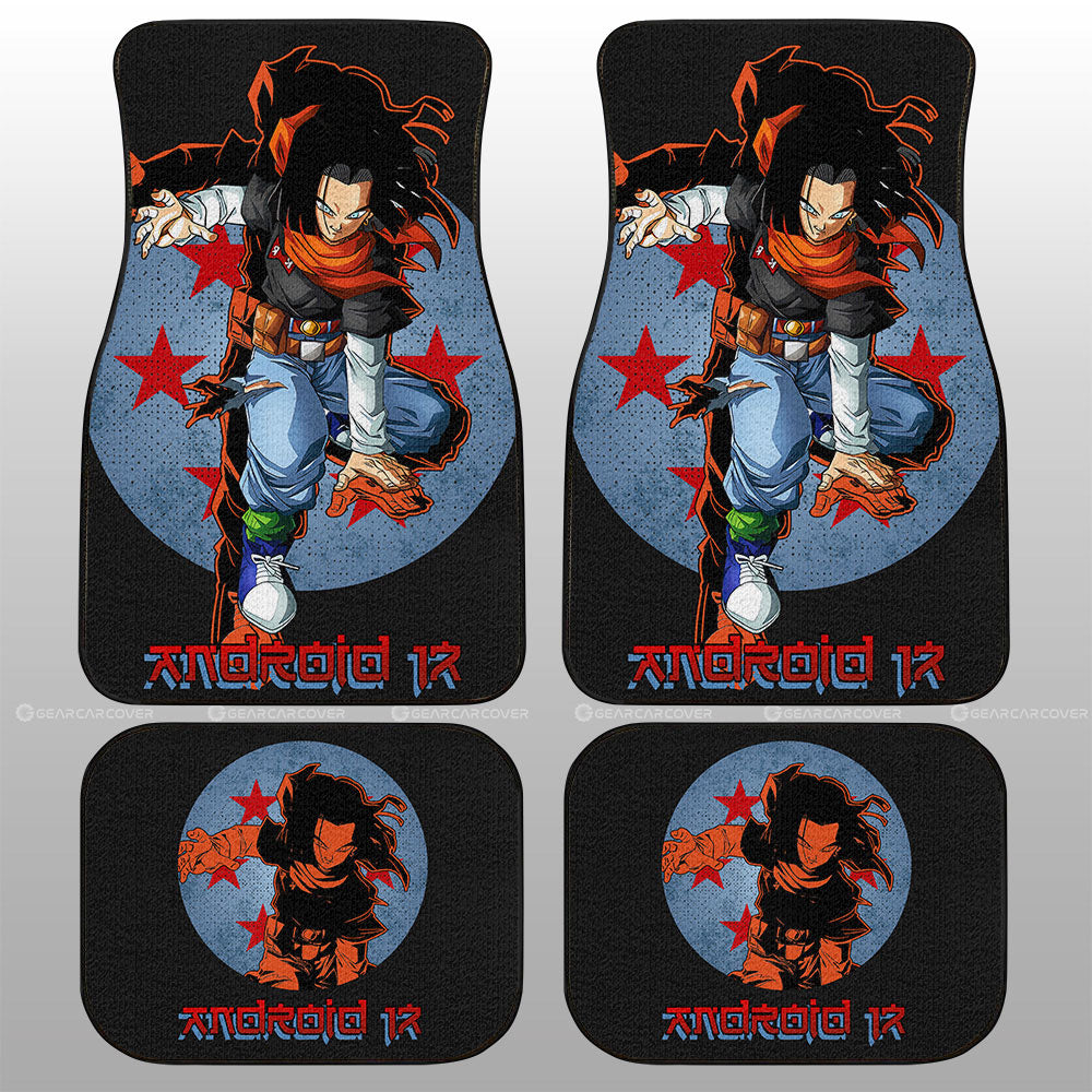 Android 17 Car Floor Mats Custom Dragon Ball Anime Car Accessories - Gearcarcover - 1