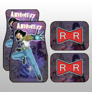 Android 17 Car Floor Mats Custom Dragon Ball Anime Car Accessories Manga Galaxy Style - Gearcarcover - 1