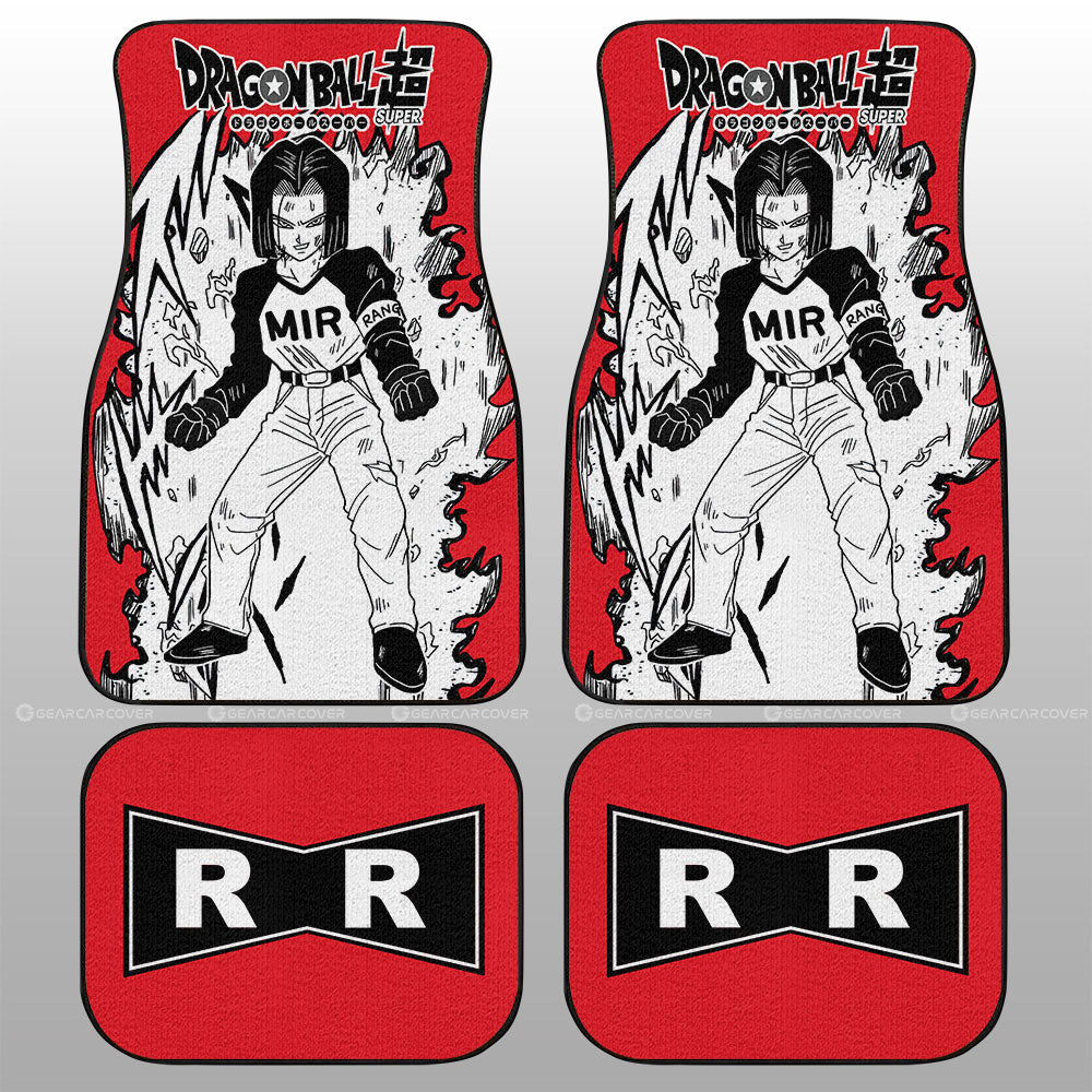 Android 17 Car Floor Mats Custom Dragon Ball Anime Car Accessories Manga Style For Fans - Gearcarcover - 2