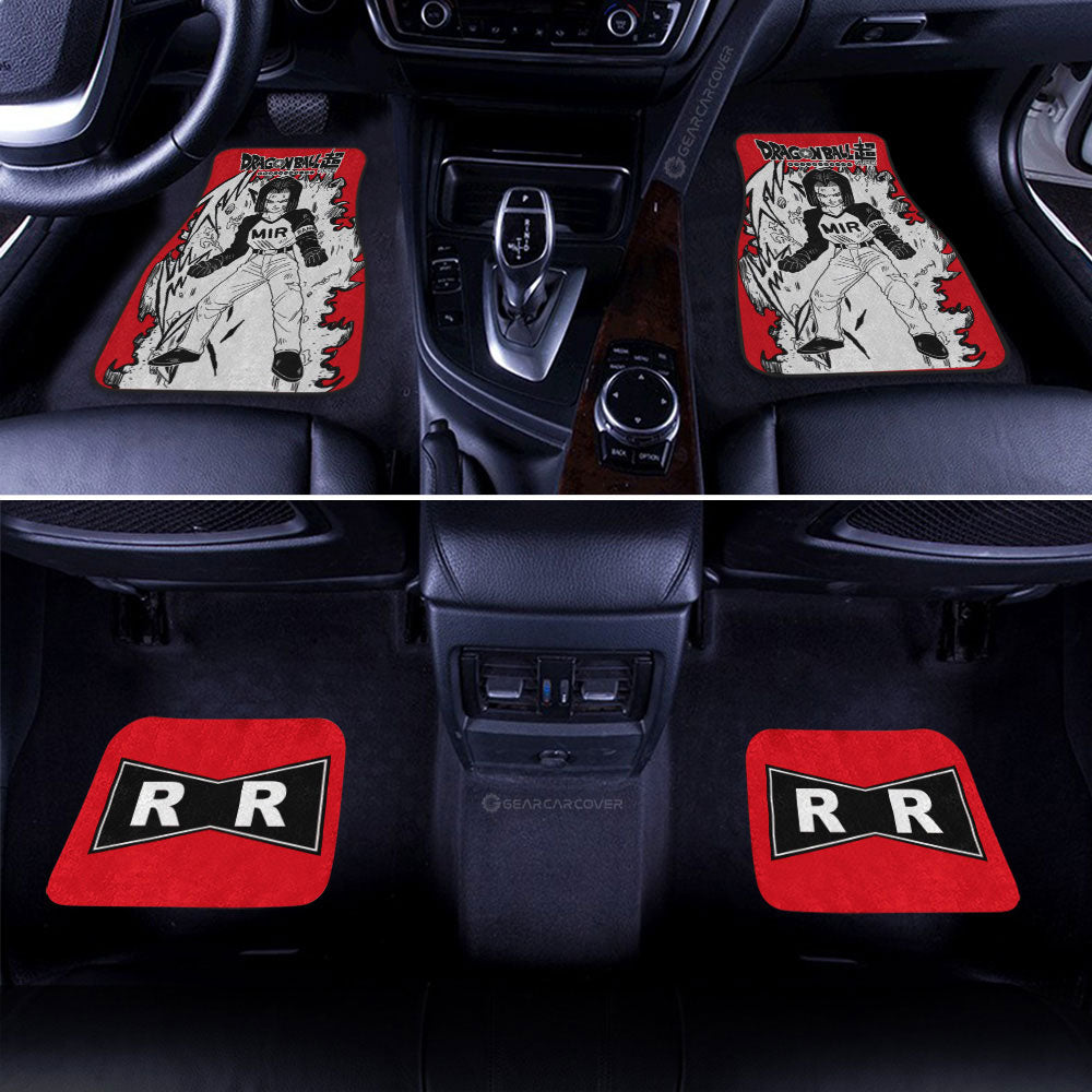 Android 17 Car Floor Mats Custom Dragon Ball Anime Car Accessories Manga Style For Fans - Gearcarcover - 3