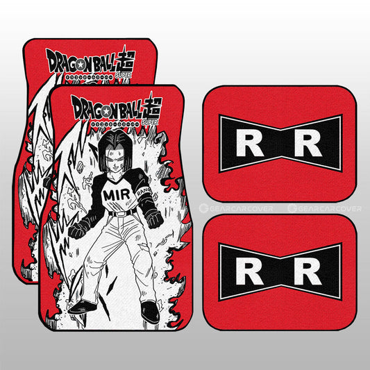 Android 17 Car Floor Mats Custom Dragon Ball Anime Car Accessories Manga Style For Fans - Gearcarcover - 1