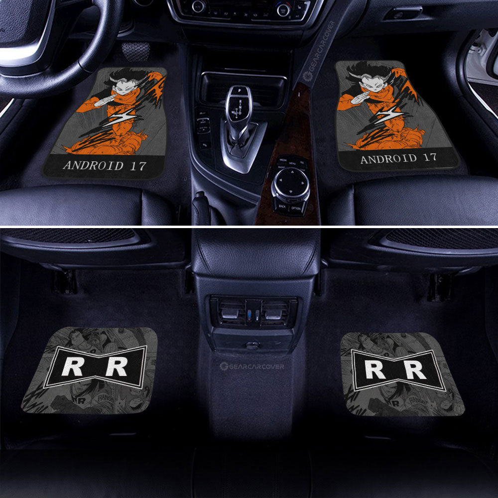 Android 17 Car Floor Mats Custom Dragon Ball Anime Manga Color Style - Gearcarcover - 3