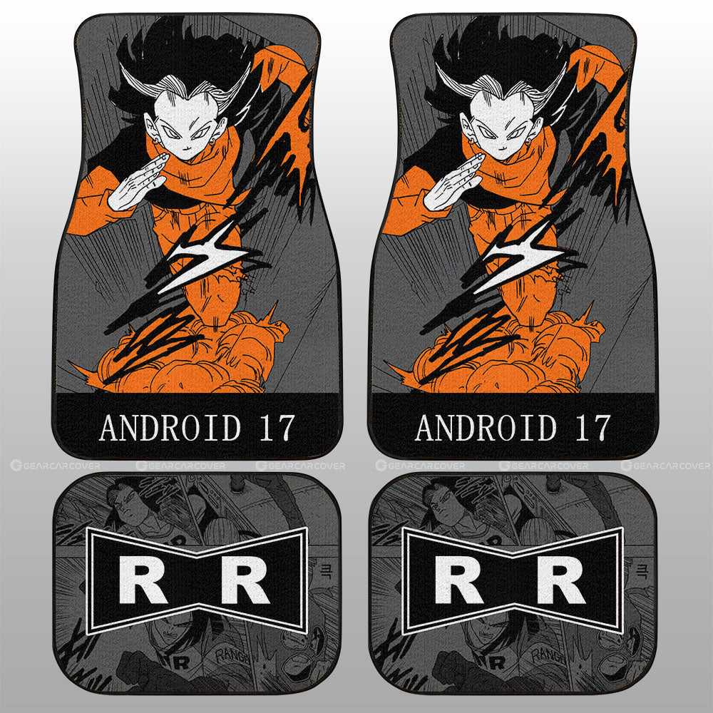 Android 17 Car Floor Mats Custom Dragon Ball Anime Manga Color Style - Gearcarcover - 4