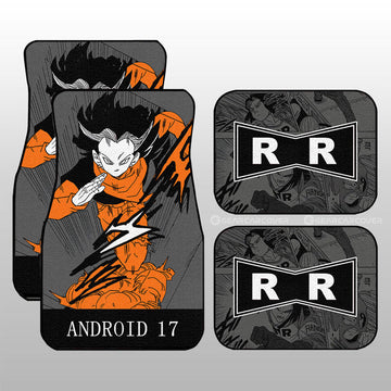 Android 17 Car Floor Mats Custom Dragon Ball Anime Manga Color Style - Gearcarcover - 1