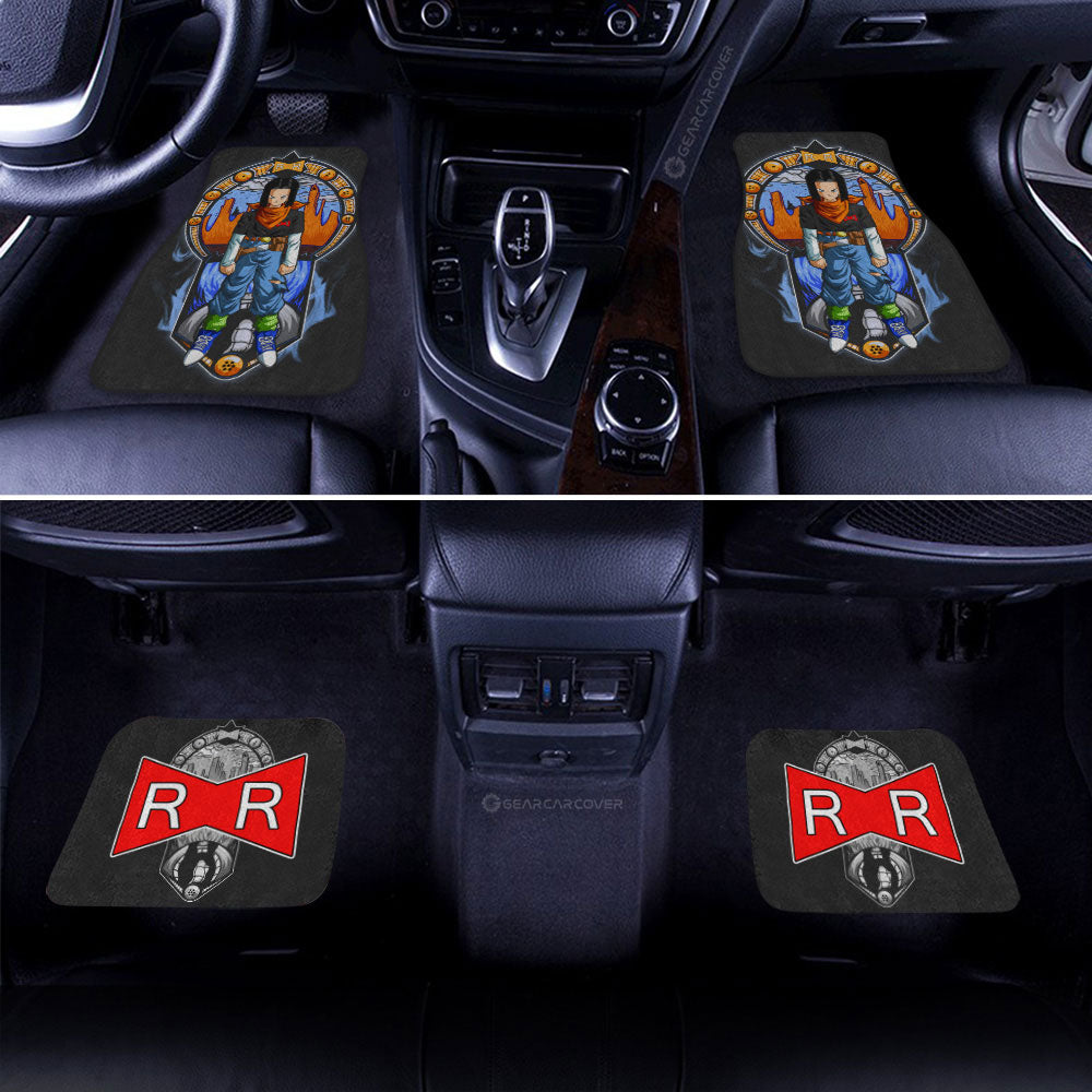 Android 17 Car Floor Mats Custom Dragon Ball Car Interior Accessories - Gearcarcover - 2
