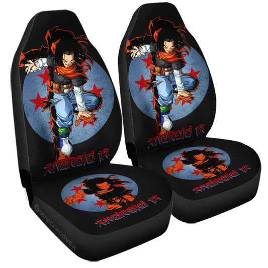 Android 17 Car Seat Covers Custom Dragon Ball Anime Car Accessories - Gearcarcover - 2