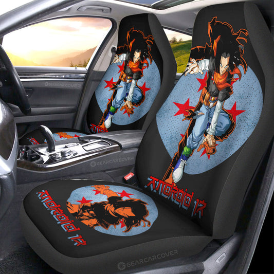 Android 17 Car Seat Covers Custom Dragon Ball Anime Car Accessories - Gearcarcover - 1