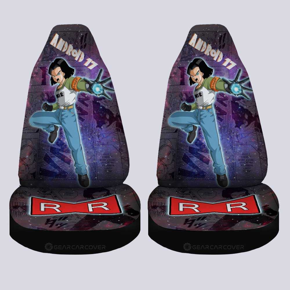 Android 17 Car Seat Covers Custom Dragon Ball Anime Car Accessories Manga Galaxy Style - Gearcarcover - 4