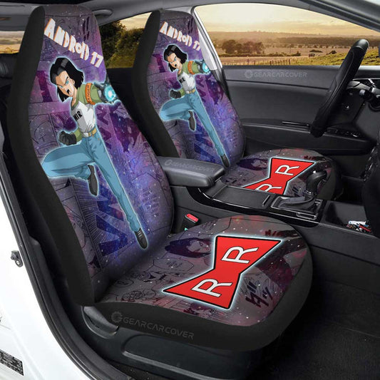 Android 17 Car Seat Covers Custom Dragon Ball Anime Car Accessories Manga Galaxy Style - Gearcarcover - 1