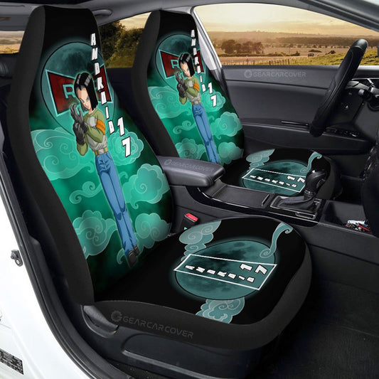 Android 17 Car Seat Covers Custom Dragon Ball Anime Car Interior Accessories - Gearcarcover - 1
