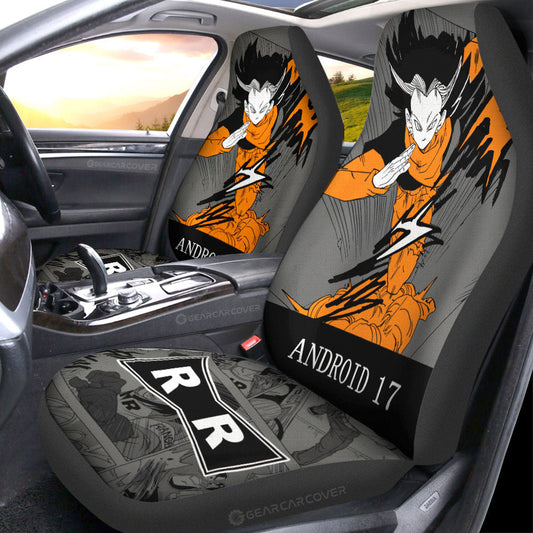 Android 17 Car Seat Covers Custom Dragon Ball Anime Manga Color Style - Gearcarcover - 2