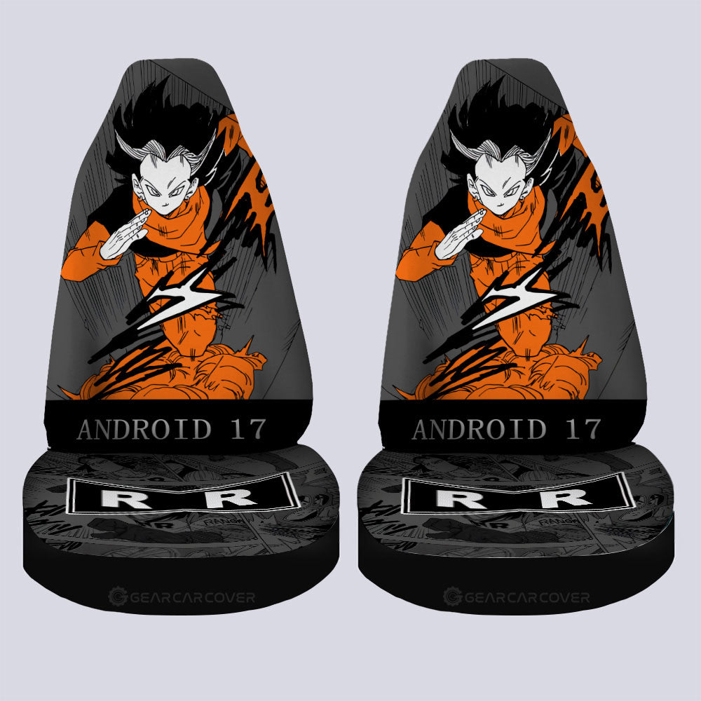 Android 17 Car Seat Covers Custom Dragon Ball Anime Manga Color Style - Gearcarcover - 4