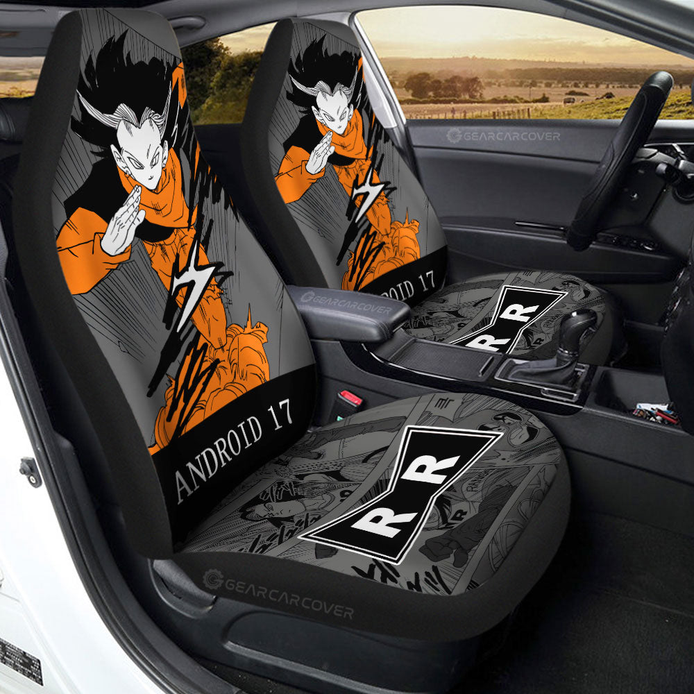 Android 17 Car Seat Covers Custom Dragon Ball Anime Manga Color Style - Gearcarcover - 1