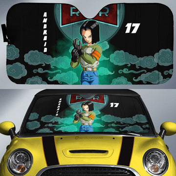 Android 17 Car Sunshade Custom Dragon Ball Anime Car Accessories - Gearcarcover - 1