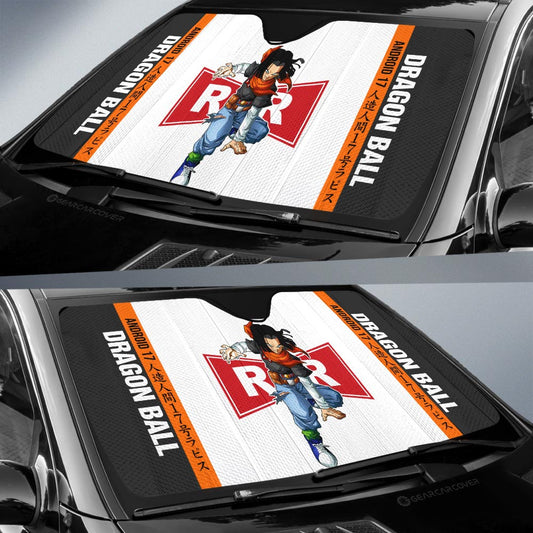 Android 17 Car Sunshade Custom Dragon Ball Car Accessories For Anime Fans - Gearcarcover - 2