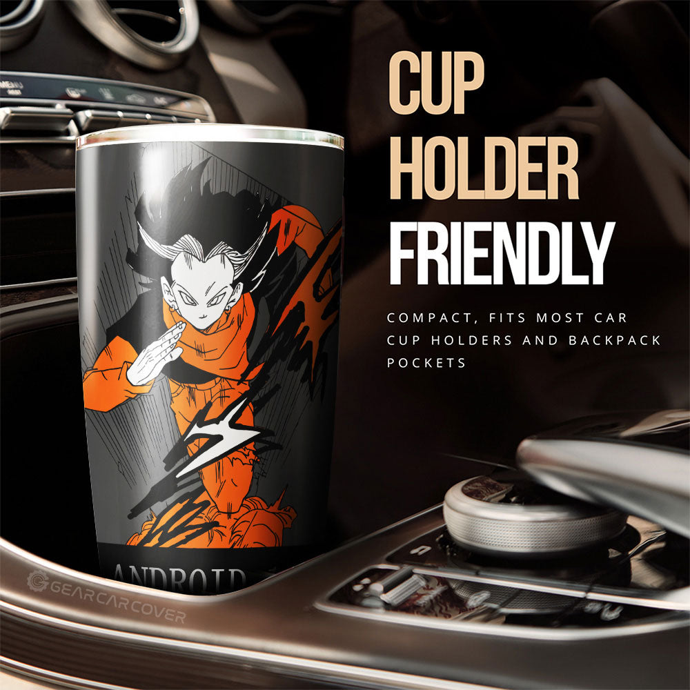 Android 17 Tumbler Cup Custom Dragon Ball Anime Manga Color Style - Gearcarcover - 3