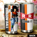 Android 17 Tumbler Cup Custom Dragon Ball Car Accessories For Anime Fans - Gearcarcover - 3