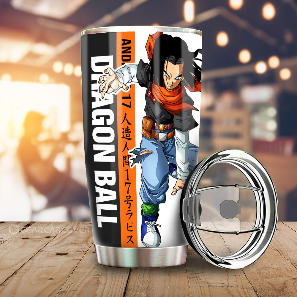 Android 17 Tumbler Cup Custom Dragon Ball Car Accessories For Anime Fans - Gearcarcover - 1