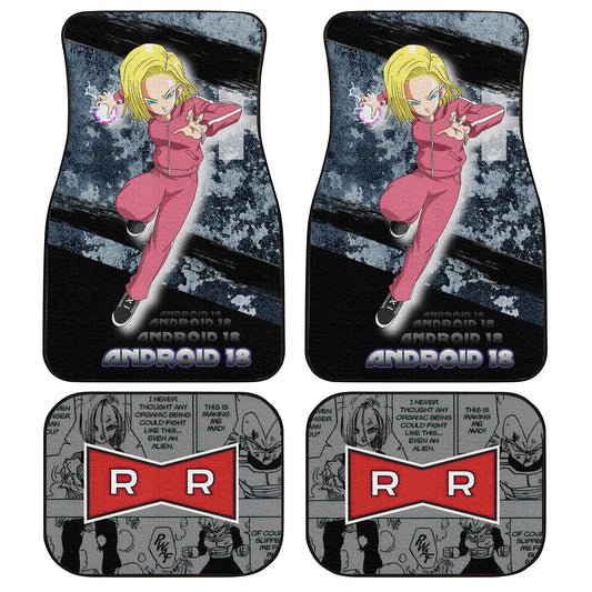 Android 18 Car Floor Mats Custom Anime Dragon Ball Car Accessories - Gearcarcover - 1