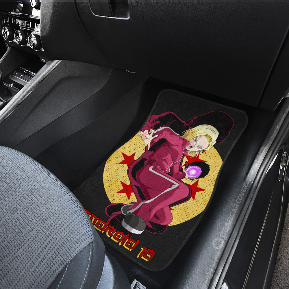 Android 18 Car Floor Mats Custom Dragon Ball Anime Car Accessories - Gearcarcover - 3