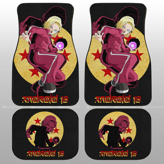 Android 18 Car Floor Mats Custom Dragon Ball Anime Car Accessories - Gearcarcover - 1