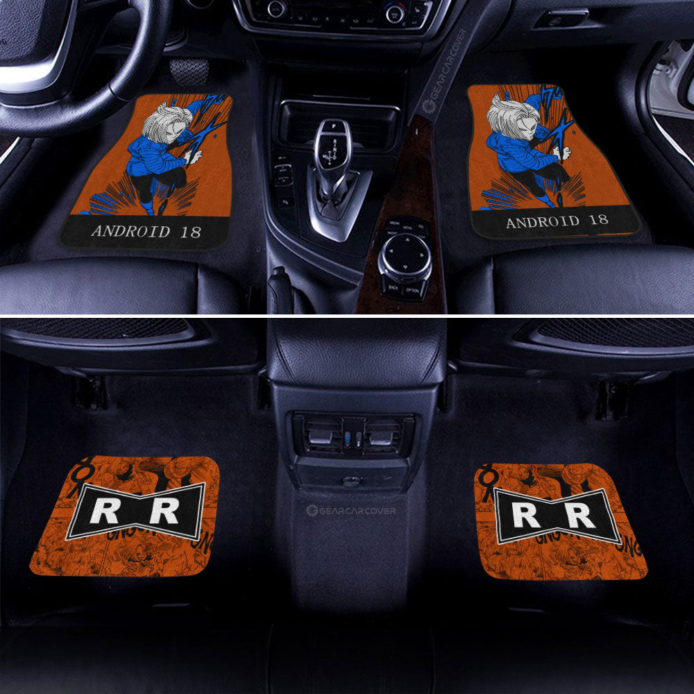 Android 18 Car Floor Mats Custom Dragon Ball Anime Manga Color Style - Gearcarcover - 3