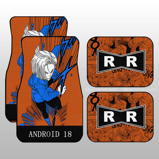 Android 18 Car Floor Mats Custom Dragon Ball Anime Manga Color Style - Gearcarcover - 1