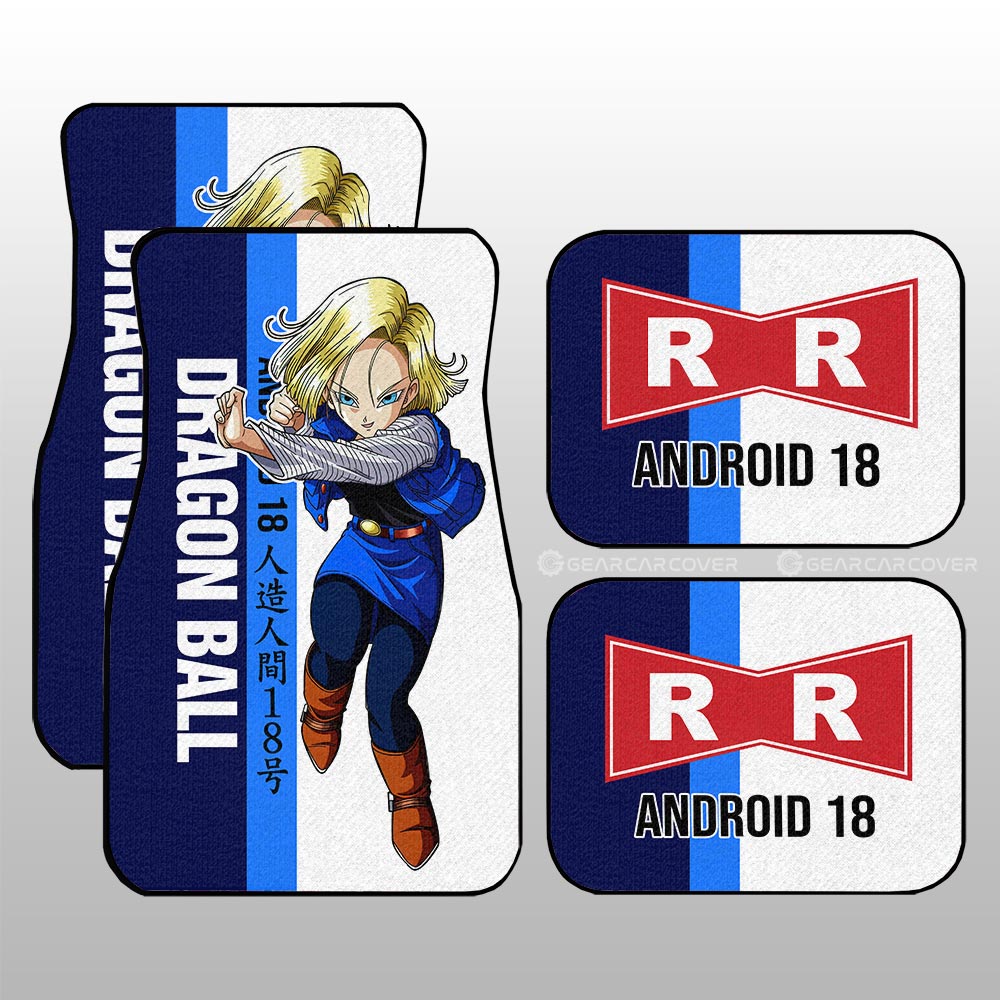 Android 18 Car Floor Mats Custom Dragon Ball Car Accessories For Anime Fans - Gearcarcover - 1