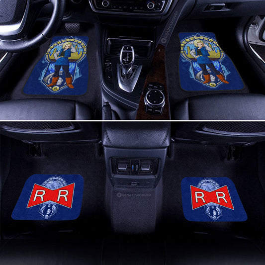 Android 18 Car Floor Mats Custom Dragon Ball Car Interior Accessories - Gearcarcover - 2